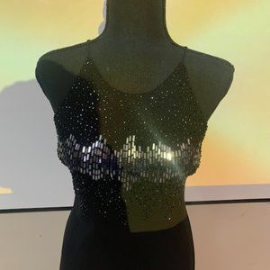Cachet size 4 black dress, with embellishments